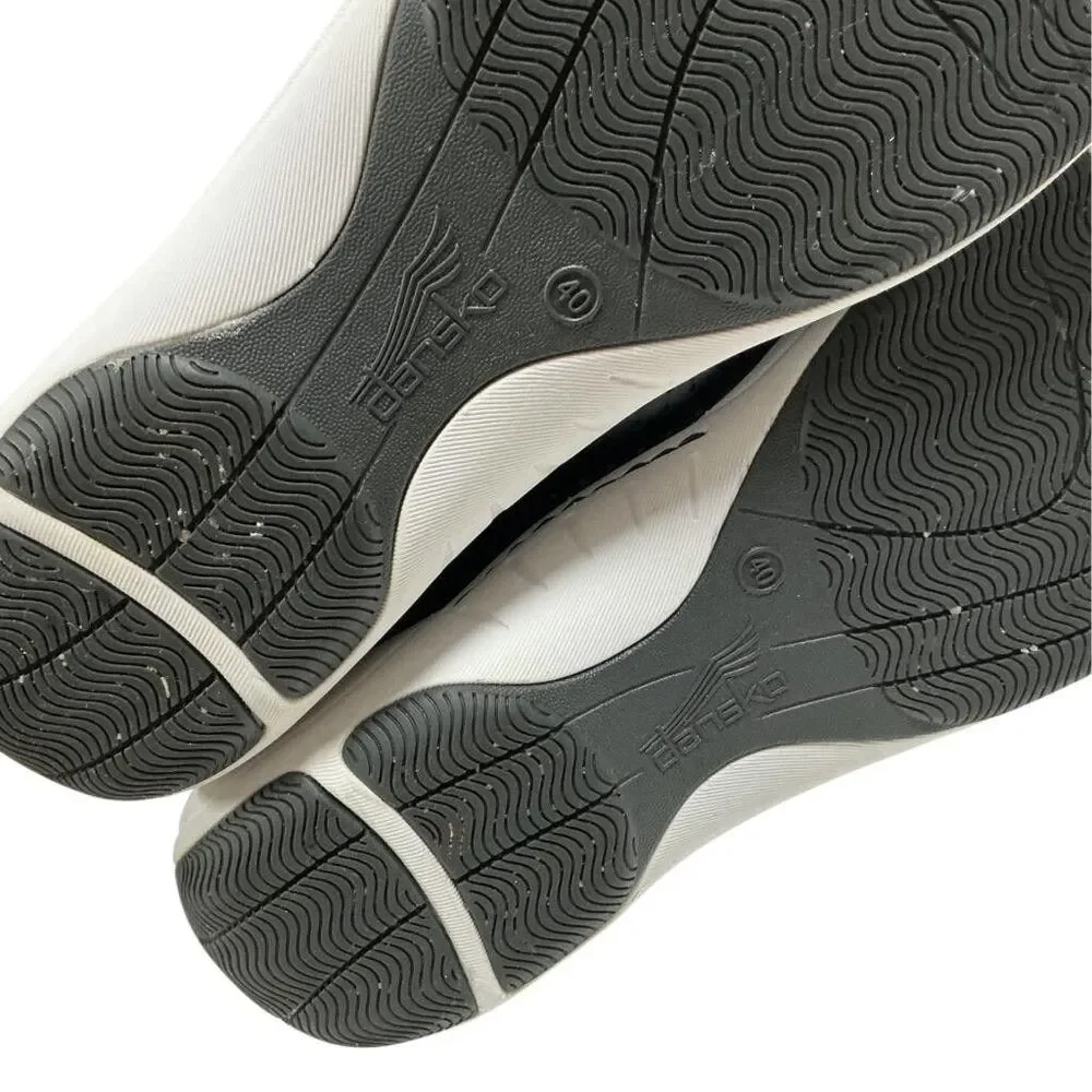 Dansko Sneakers Womens 9 40 Gray Leather Lace Up Walking Comfort Shoes